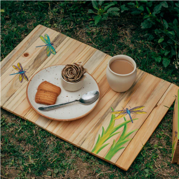 Dancing Dragonfly Placemat | Natural