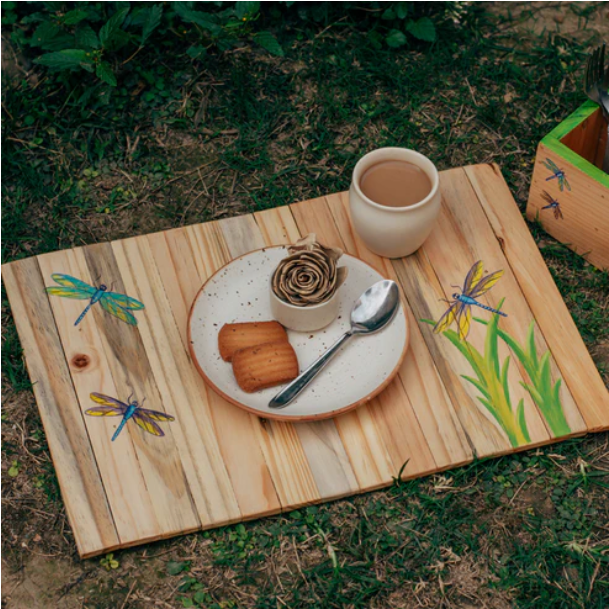 Dancing Dragonfly Placemat | Natural