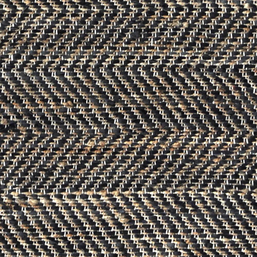 Hemp Rug Natural Charcoal 190 x 290