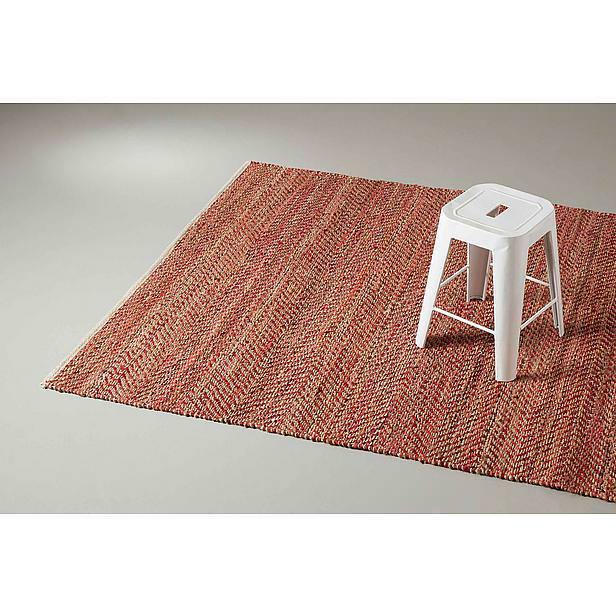 Hemp Rug Natural Red 190 x 290