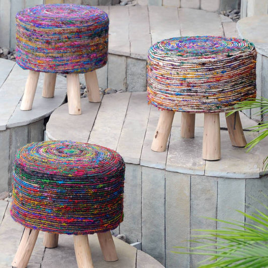 Silk Lane Ottoman Stool