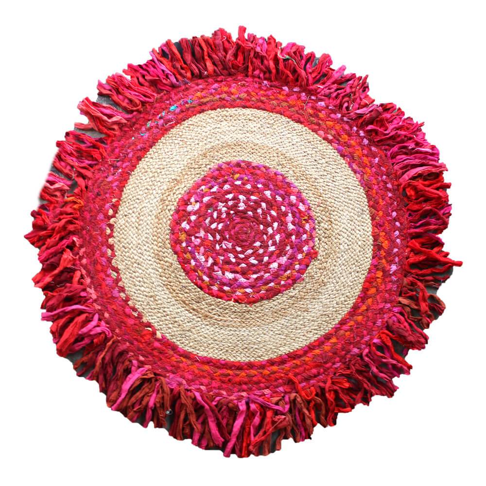 Cirrus Round Rug Red