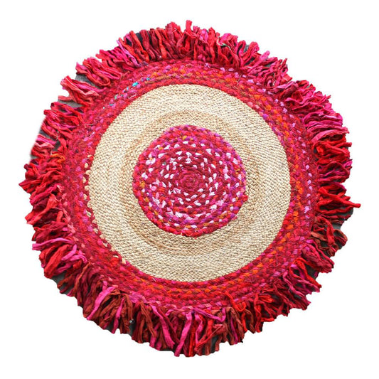 Cirrus Round Rug Red